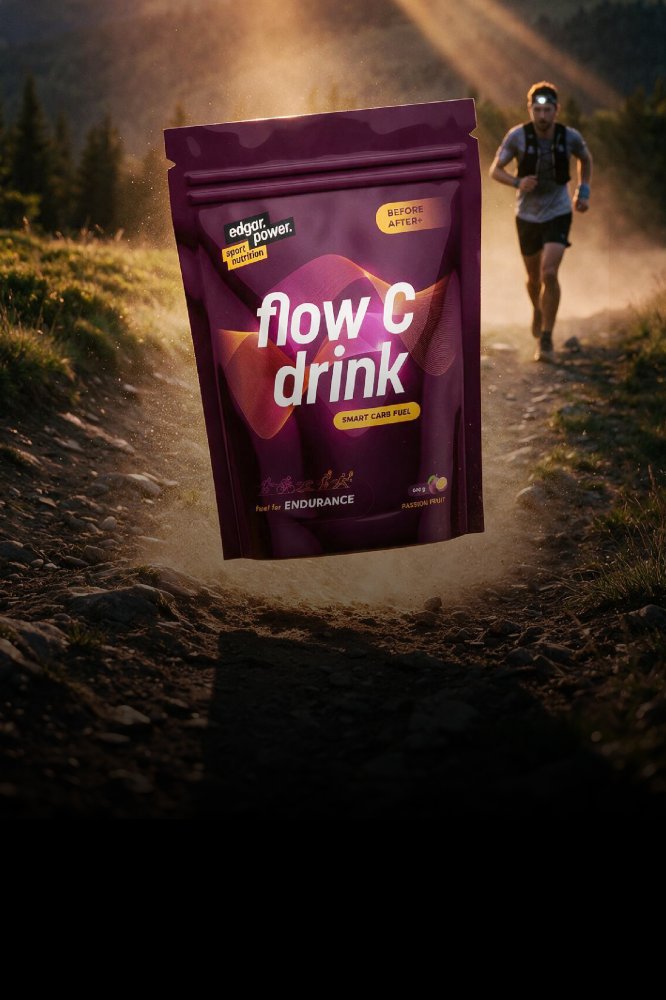 Flow C Drink marakuja při trailovém běhu