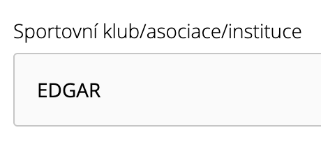 Kde zadat kód EDGAR