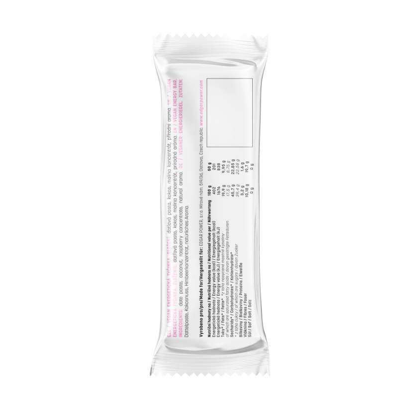 Energybar Malina/kokos, 50 g - Množství: 1 ks