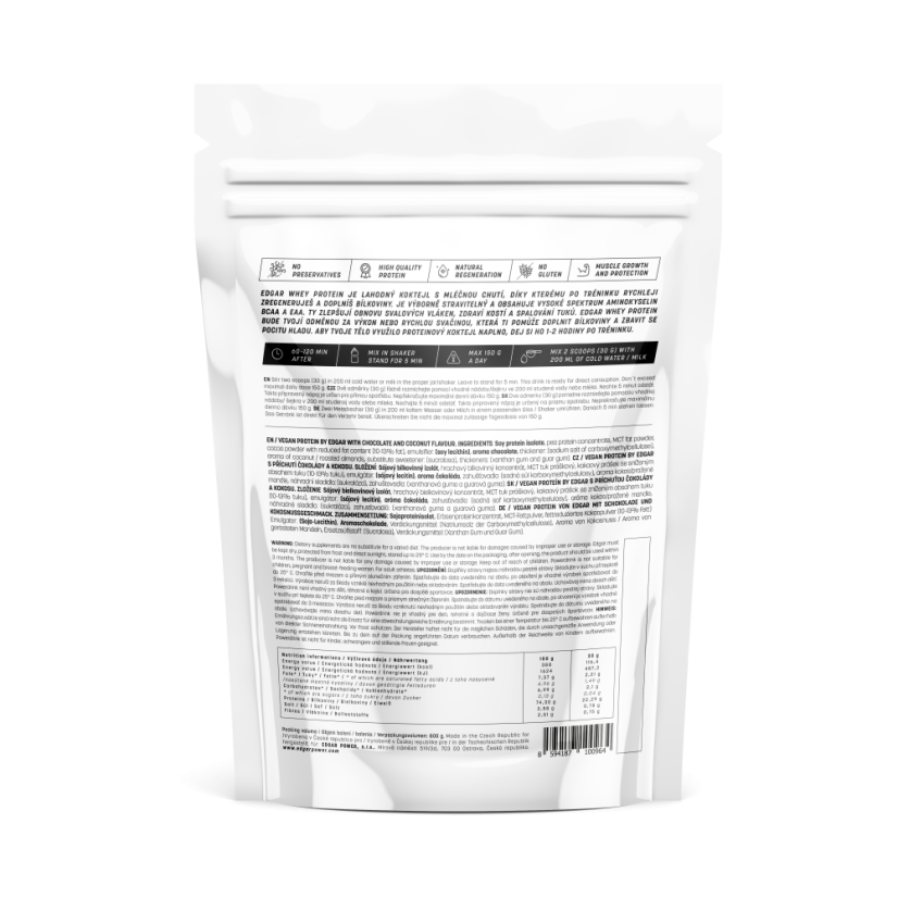 Vegan Protein Chocolate/Coconut - Súly: 800g